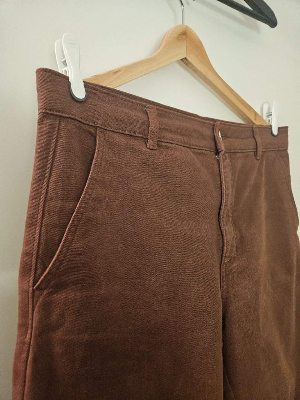 Everlane Straight Leg Pants in Brown
